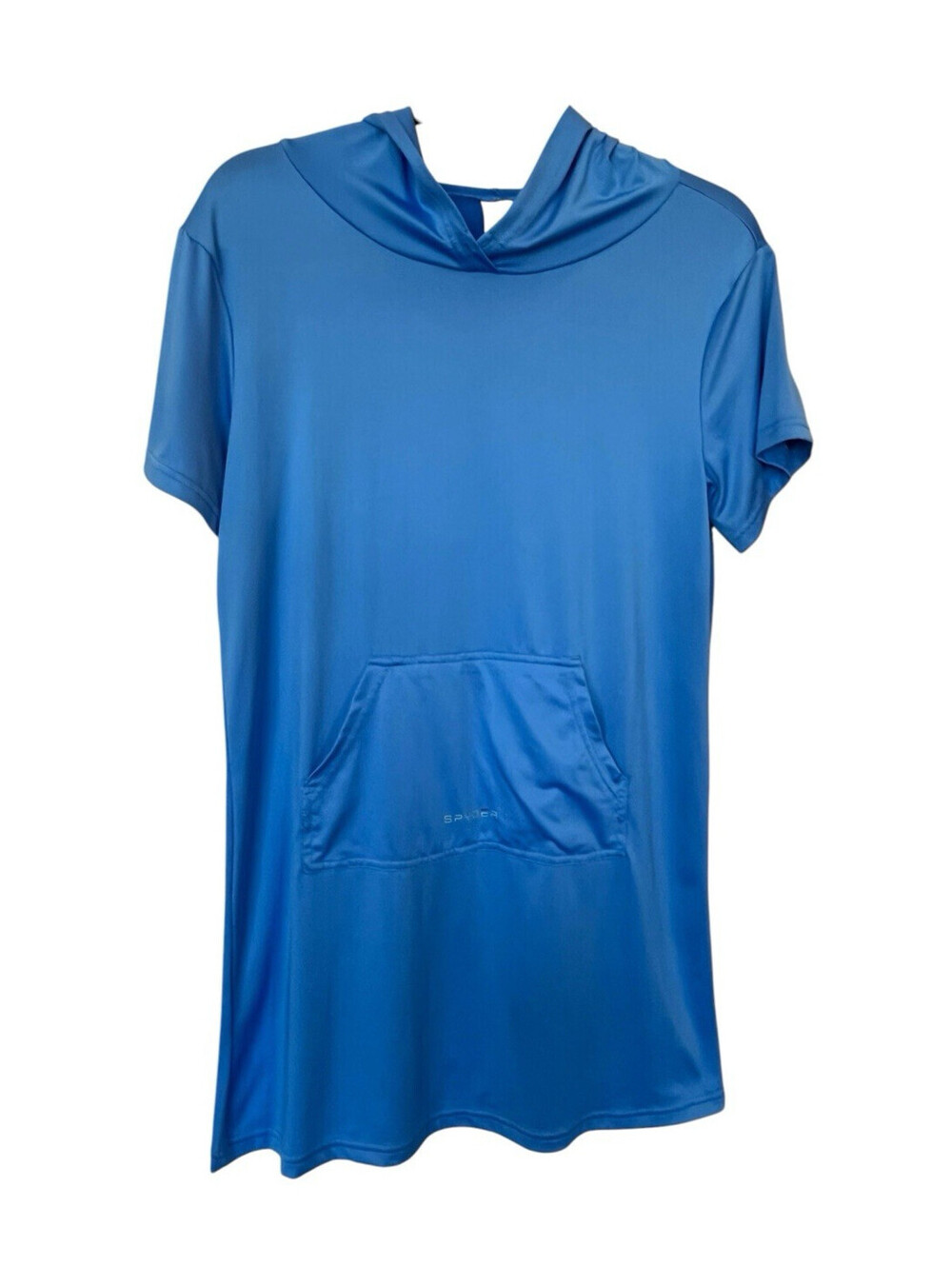 Spyder Hoodie Active wear Youth Sz XL (16) Short Sleeve Blue Pockets 3018.1